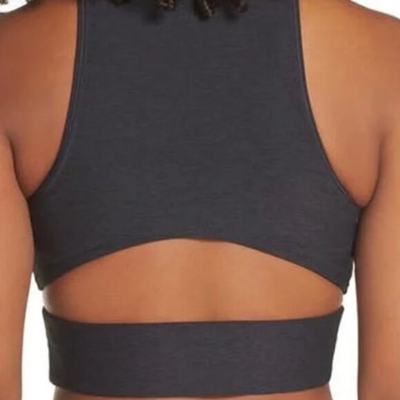 Outdoor Voices dark gray Slashback Crop Top sz L--SOLD OUT on OV site - Picture 2 of 9
